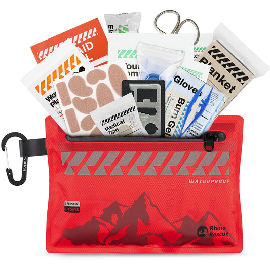 Small First Aid Kit - Ultralight Waterproof Medical Kit for Hiking Backpacking Cycling Travel Vehicles