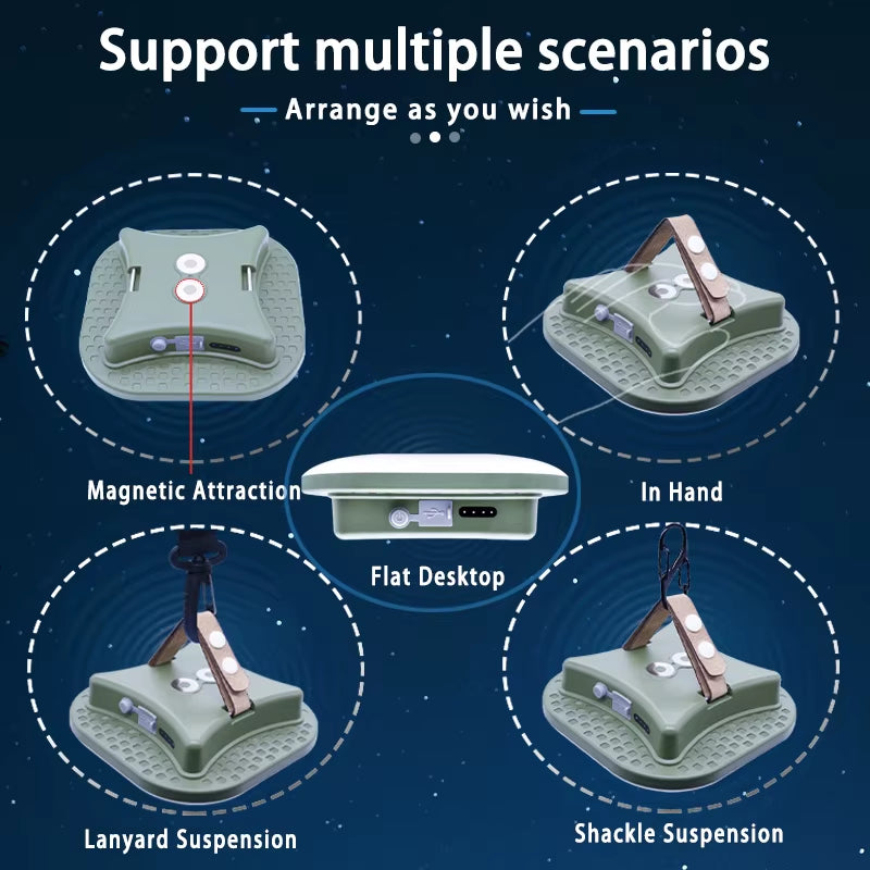 MOSLIGHTING Rechargeable Camping Strong Light with Magnet Zoom Portable Torch Tent Light Work Car Maintenance Lighting LED USB