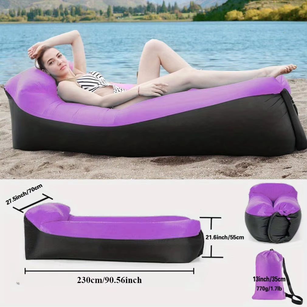 Lazy Inflatable Sofa Outdoor Portable Inflatable Couch Folding Camping Inflatable Sofa Outdoor Furniture Inflatable Lounger