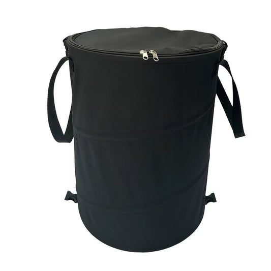 Camping Trash Can Pop-Up Circular Storage Pail Canvas Foldable Recycling Bin Outdoor Garbage Garden Yard Garbage Bag
