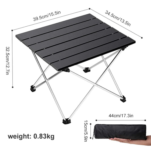 WESTTUNE Outdoor Camping Table Ultralight Aluminum Picnic Desk Folding Beach Camping Table Portable Travel Furniture Equipment