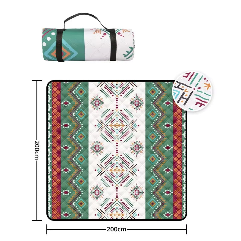 Large Beach Blanket & Mat (200X200Cm): Waterproof Picnic Blanket with Carrying Handle – for Camping, Beach