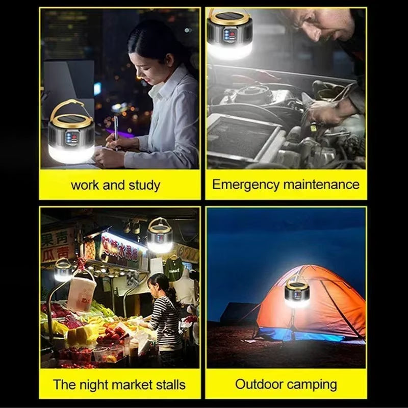 Portable Camping Light Power Bank LED Camping Lanterns Handheld Waterproof Outdoor Tent Light Rechargeable Floodlight Flashlight
